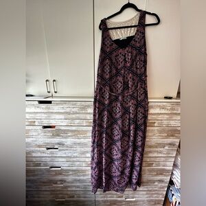 🌸 Maurices Blue & Pink Paisley Maxi Dress XXL